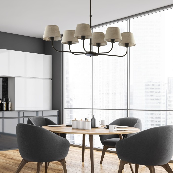 CHICAGO LINEN LAMPA SUFITOWA 6