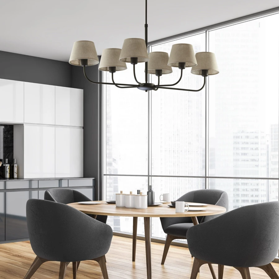 CHICAGO LINEN LAMPA SUFITOWA 6