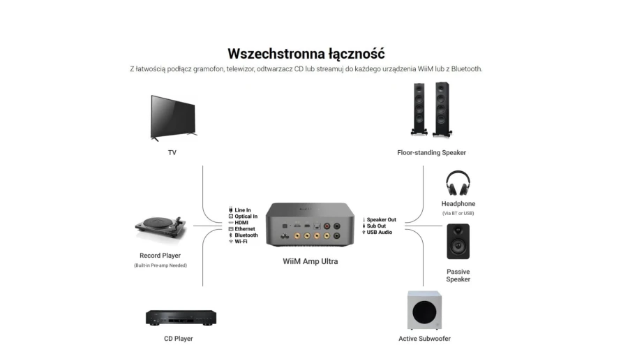 WiiM Amp Ultra Ciemnoszary