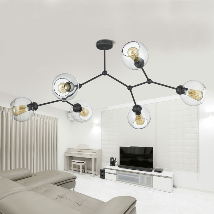 FAIRY LAMPA SUFITOWA 6 PŁ CZARNA