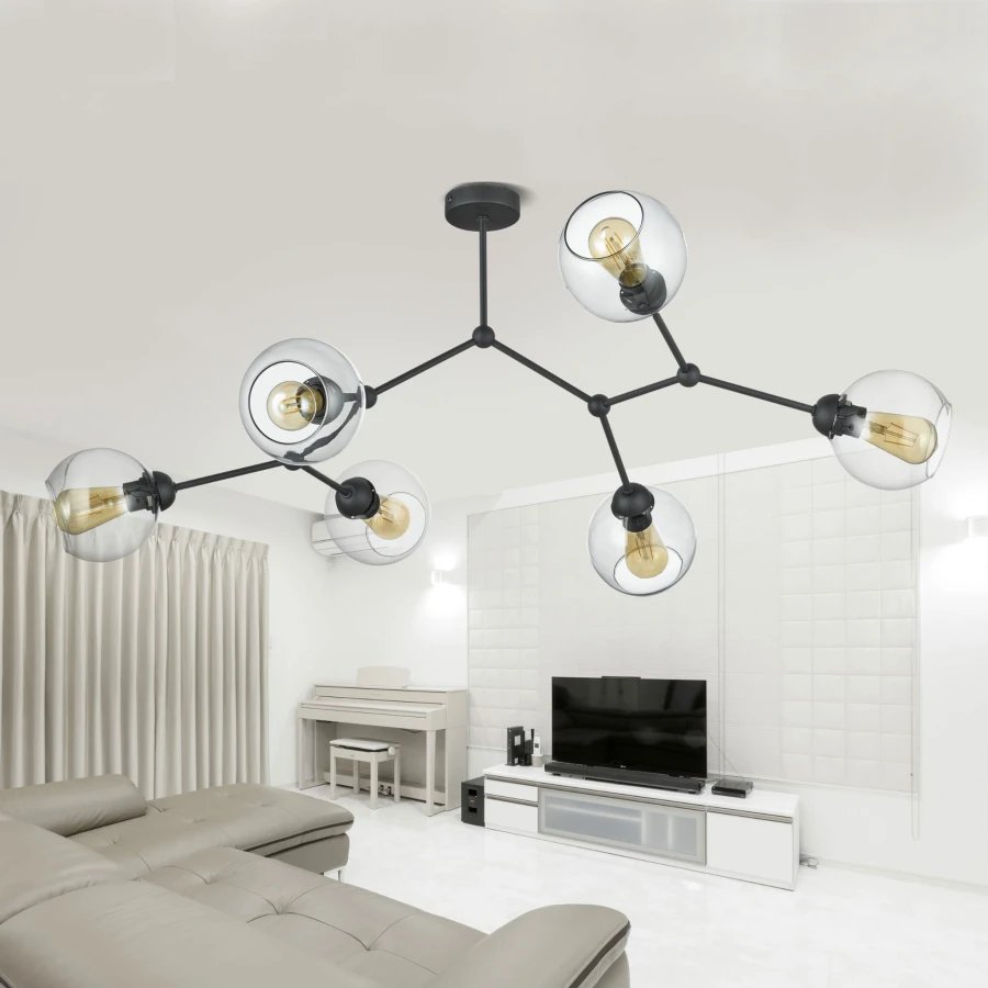 FAIRY LAMPA SUFITOWA 6 PŁ CZARNA