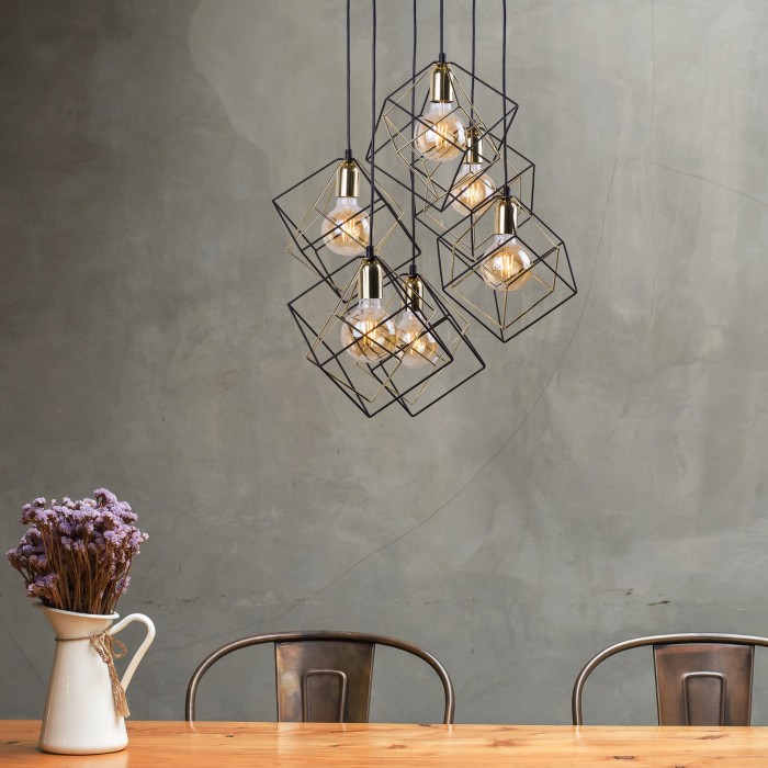ALAMBRE LAMPA WISZĄCA 6 PŁ CZ/ZŁ