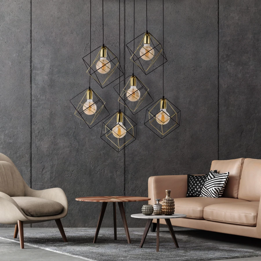 ALAMBRE LAMPA WISZĄCA 6 PŁ CZ/ZŁ